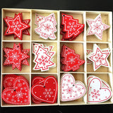 New Year 2020 Natural Snowflake Wood Pendant & Drop Ornaments Christmas Tree Wood Craft Xmas Tree Decorations for Home 2019 Noel