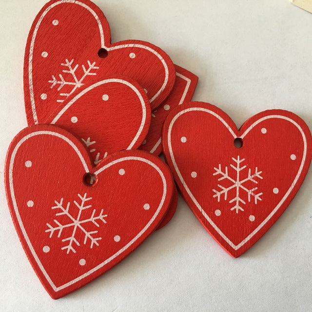 New Year 2020 Natural Snowflake Wood Pendant & Drop Ornaments Christmas Tree Wood Craft Xmas Tree Decorations for Home 2019 Noel