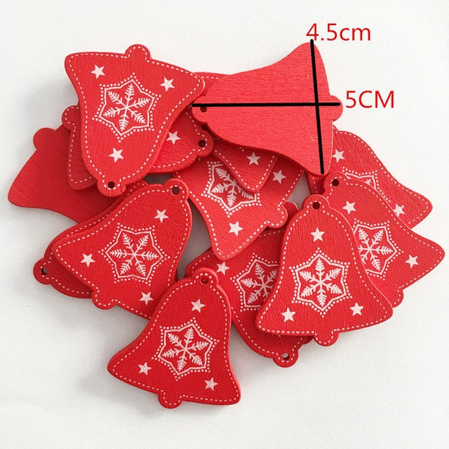 New Year 2020 Natural Snowflake Wood Pendant & Drop Ornaments Christmas Tree Wood Craft Xmas Tree Decorations for Home 2019 Noel