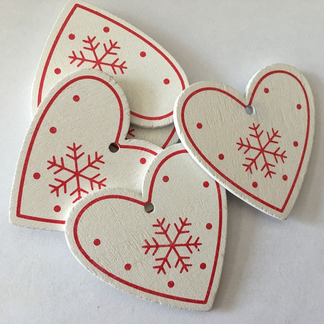 New Year 2020 Natural Snowflake Wood Pendant & Drop Ornaments Christmas Tree Wood Craft Xmas Tree Decorations for Home 2019 Noel