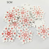 New Year 2020 Natural Snowflake Wood Pendant & Drop Ornaments Christmas Tree Wood Craft Xmas Tree Decorations for Home 2019 Noel